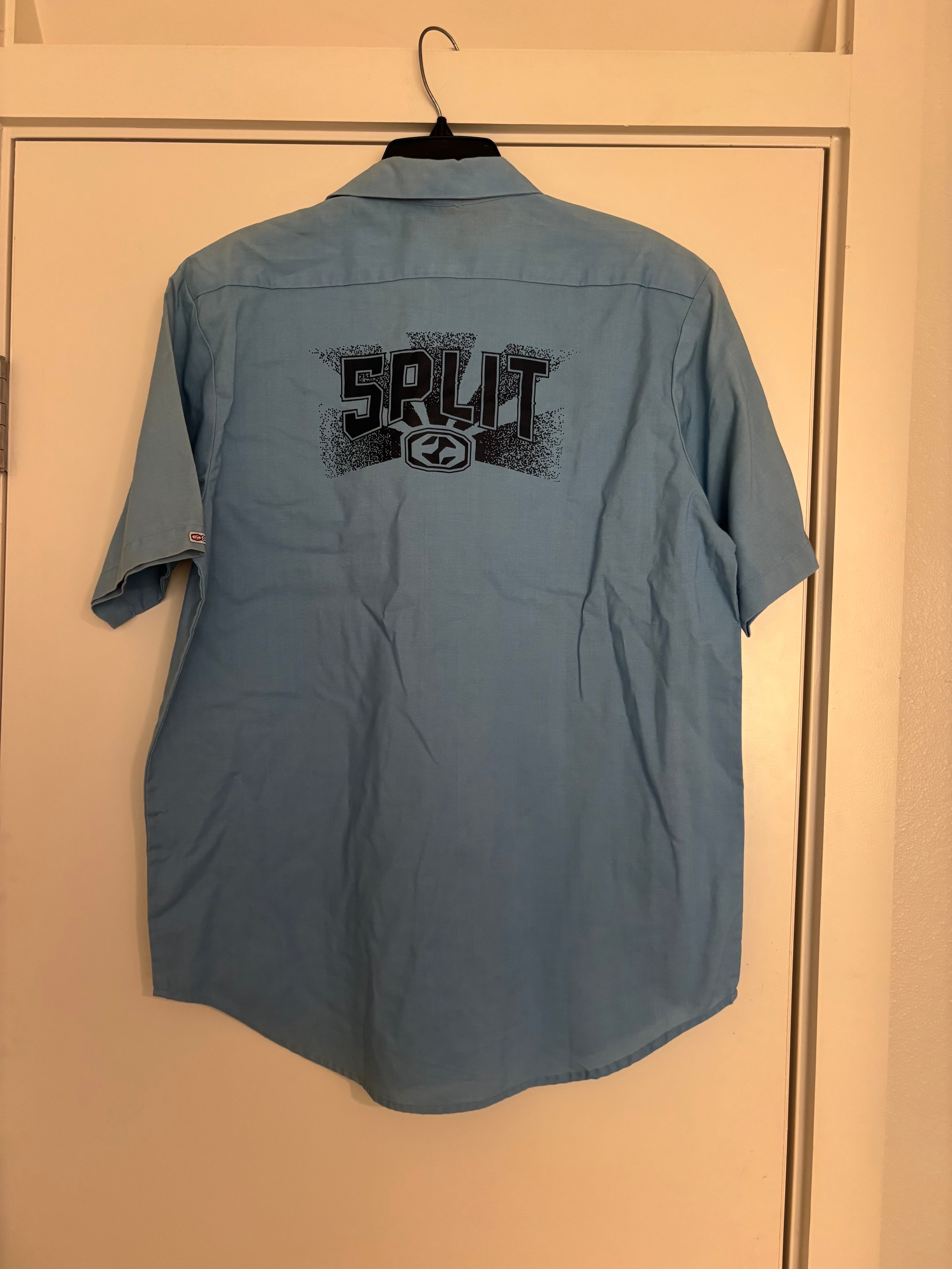 Vintage Split Brand Blue Button Up